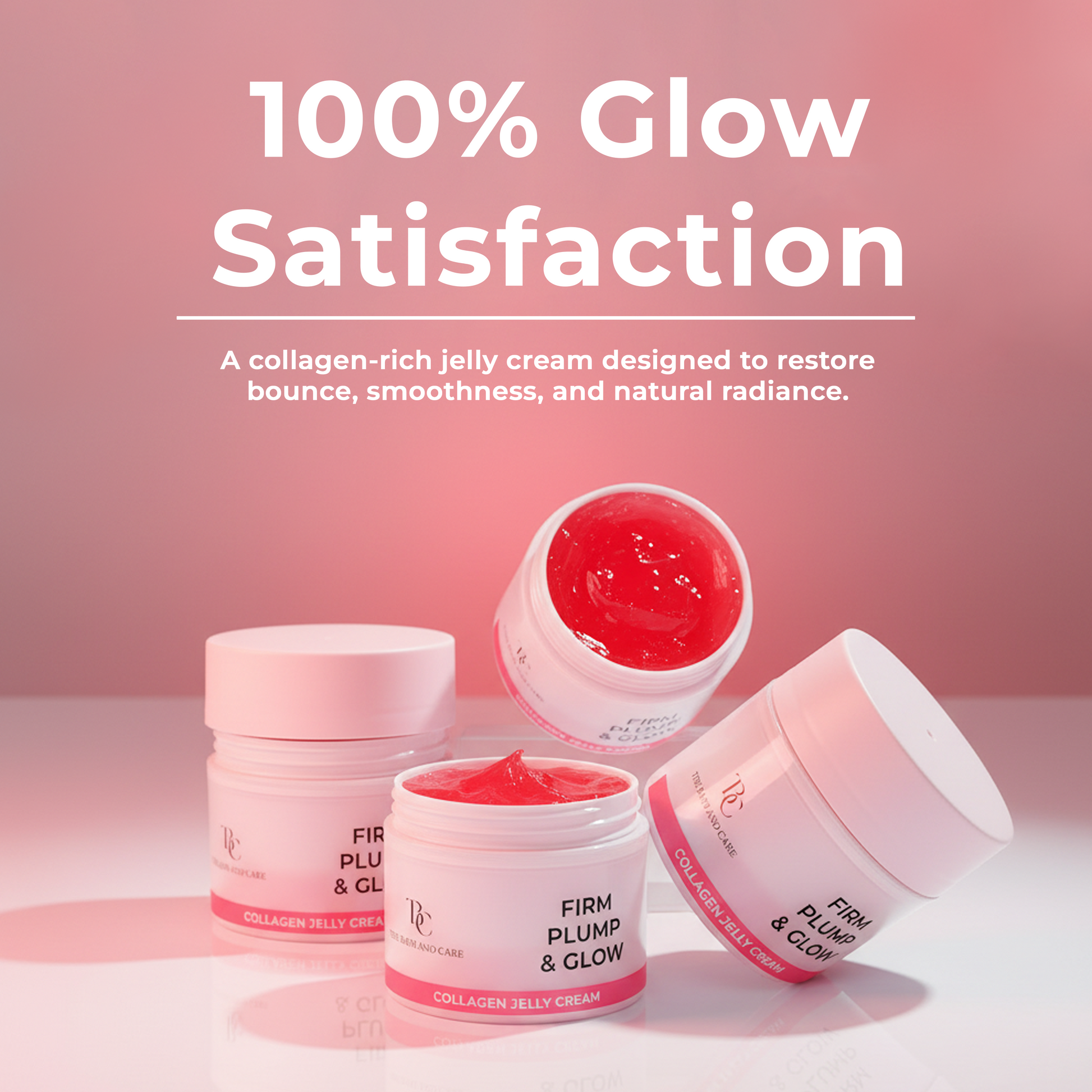 Firm Plump & Glow - Collagen Jelly Cream with Peptides, Caffeine & Moringa for Firm Glowing Skin | 100g The Bath and Care