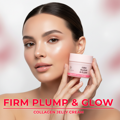 Firm Plump & Glow - Collagen Jelly Cream with Peptides, Caffeine & Moringa for Firm Glowing Skin | 100g The Bath and Care
