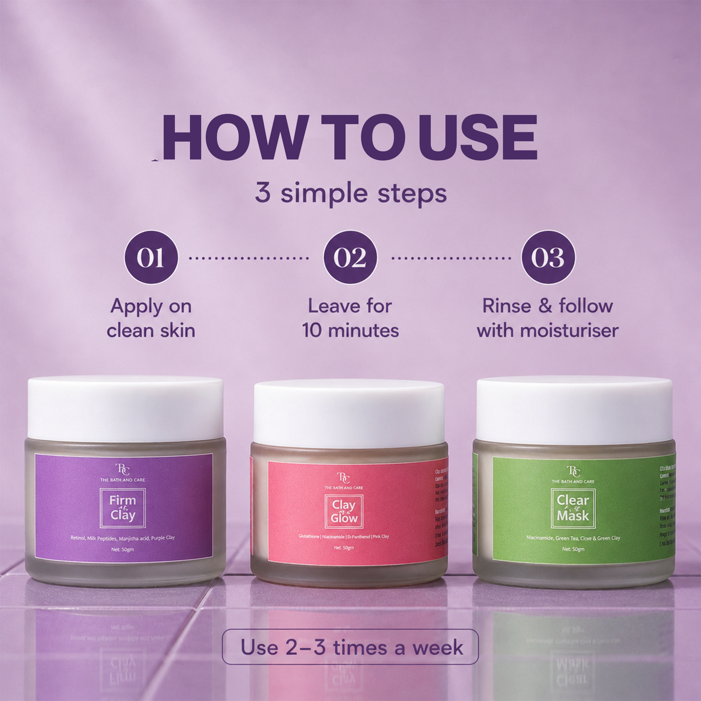 Triple Clay Mask Set TBC - The Bath and Care