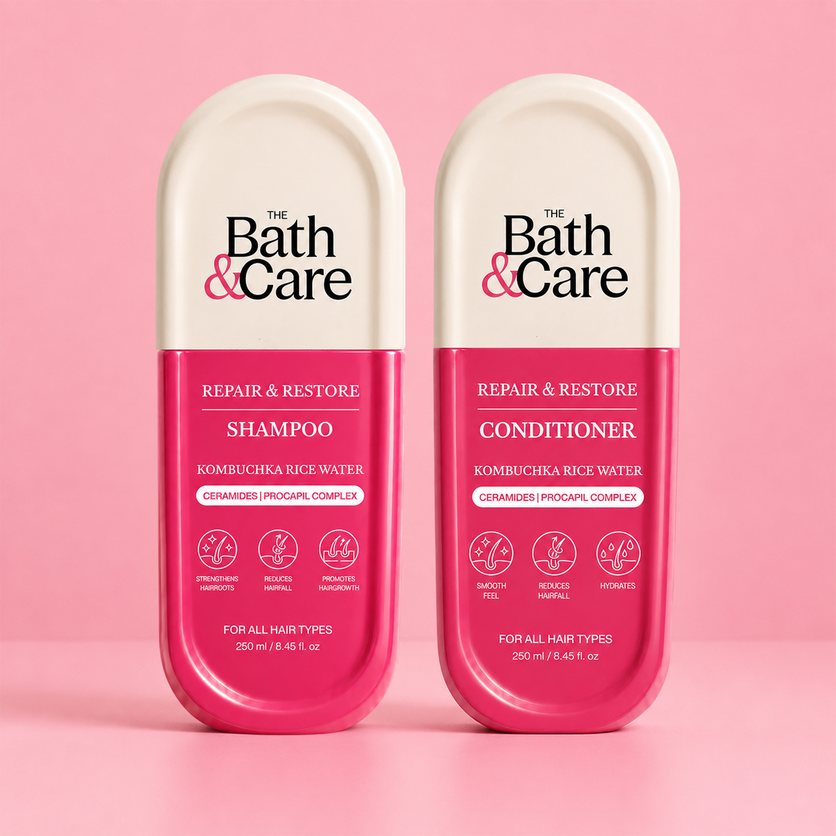 COMBO OF KOMBUCHKA RICE WATER SHAMPOO & CONDITIONER – REPAIR & RESTORE The Bath and Care