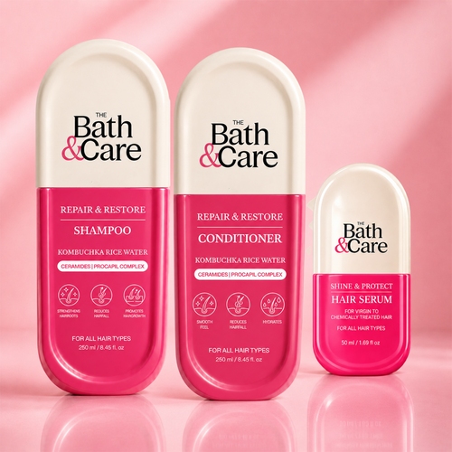 KOMBUCHKA RICE WATER REPAIR & RESTORE Hair Shampoo + Conditioner + Serum The Bath and Care