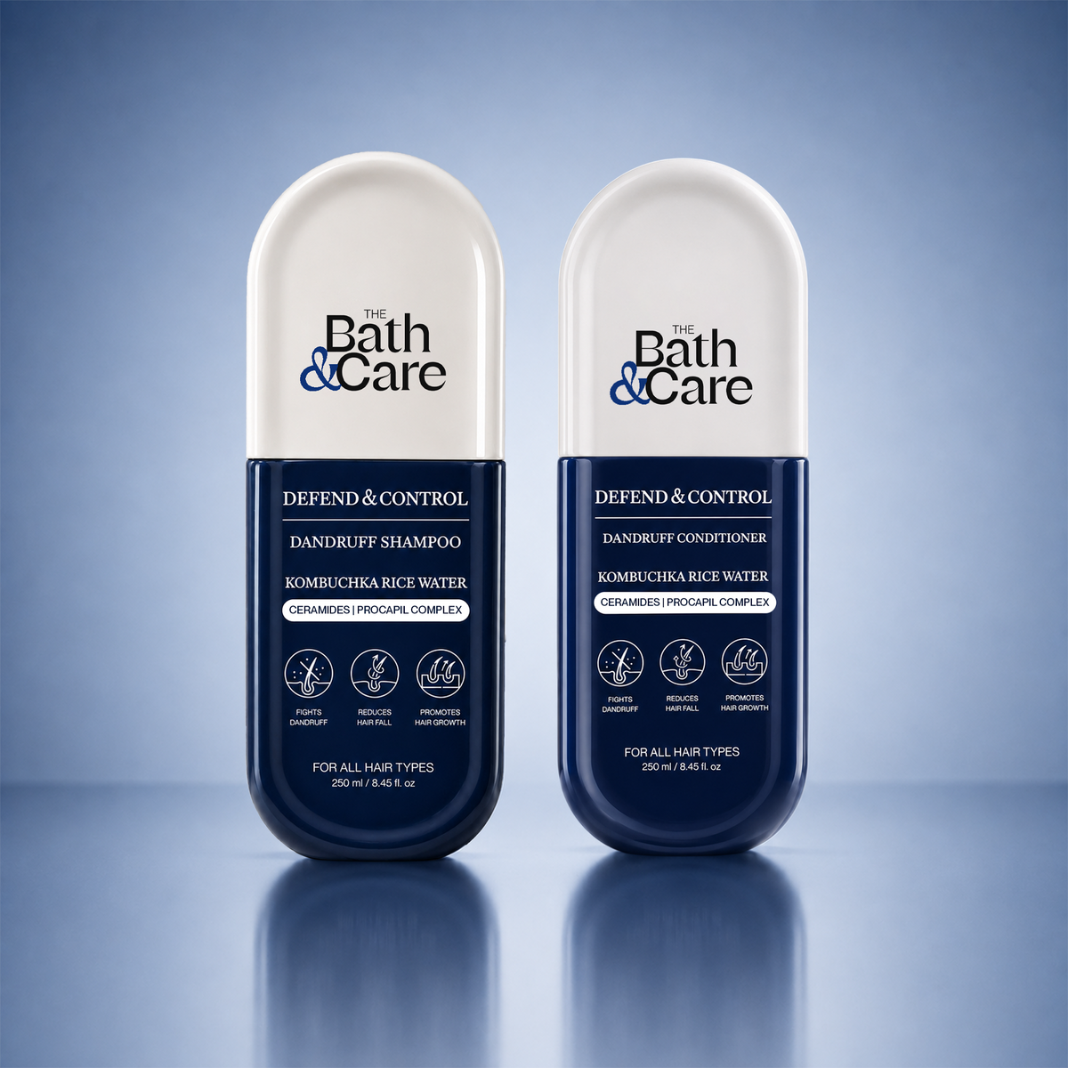 DEFEND AND CONTROL Hair Shampoo + DEFEND AND CONTROL Hair Conditioner The Bath and Care
