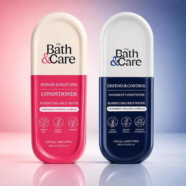 KOMBUCHKA RICE WATER REPAIR & RESTORE Hair Conditioner + DEFEND AND CONTROL Hair Conditioner The Bath and Care