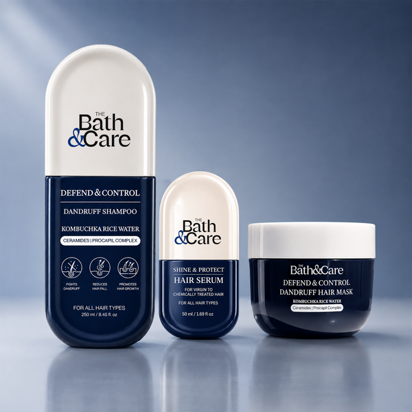 KOMBUCHKA RICE WATER - DEFEND AND CONTROL Hair Shampoo + Hair Serum + Hair Mask The Bath and Care