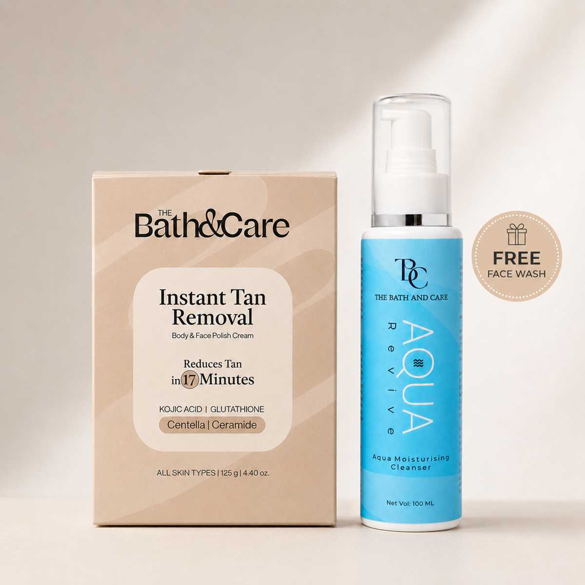 Instant Tan Removal + Hydrating Face Wash Combo The Bath and Care