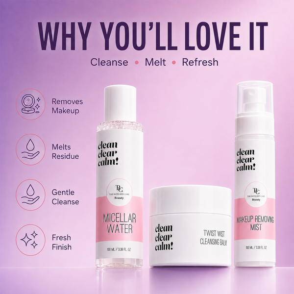 Makeup Removing Mist + Micellar Water + Makeup Remover Balm Combo The Bath and Care