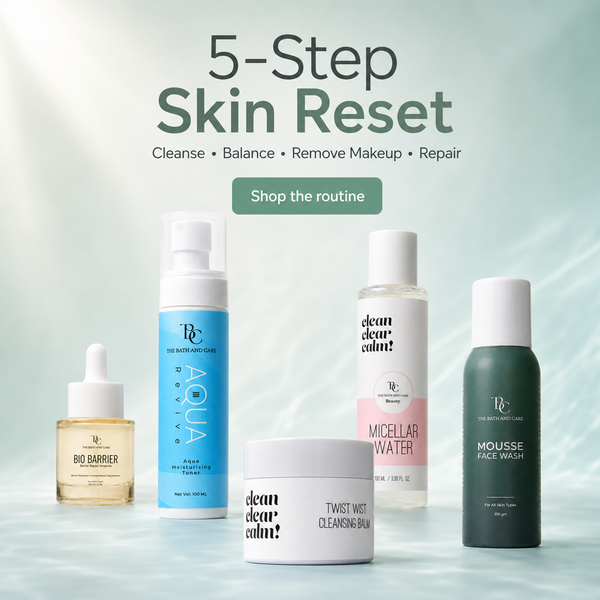 Makeup Remover Balm + Micellar Water + Mousse Face Wash + Aqua Revive Toner + Bio Barrier Ampoule The Bath and Care