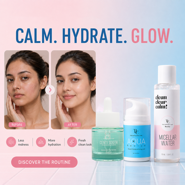 Micellar Water + Centi Sooth Ampoule + Aqua Revive Moisturiser Gel The Bath and Care