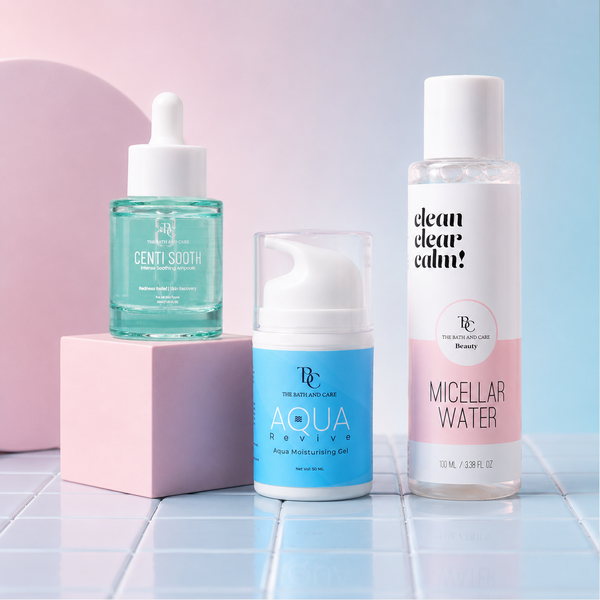 Micellar Water + Centi Sooth Ampoule + Aqua Revive Moisturiser Gel The Bath and Care