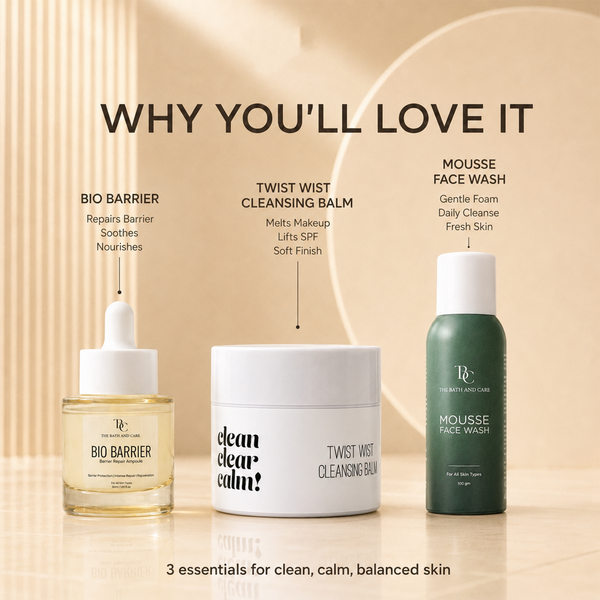Makeup Remover Balm + Mousse Face Wash + Bio Barrier Ampoule The Bath and Care