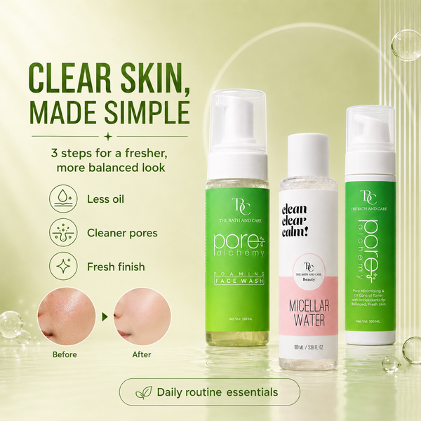 Micellar Water + Pore Alchemy Face Wash + Pore Alchemy Toner The Bath and Care