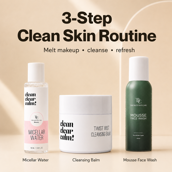 Makeup Remover Balm + Micellar Water + Mousse Face Wash The Bath and Care