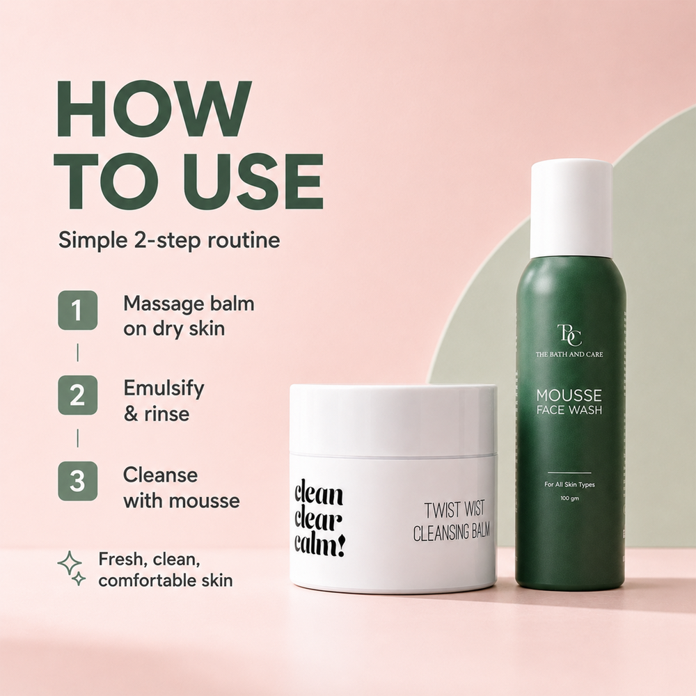 Makeup Remover Balm + Mousse Face Wash The Bath and Care