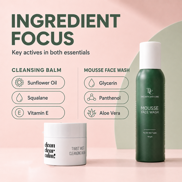 Makeup Remover Balm + Mousse Face Wash The Bath and Care