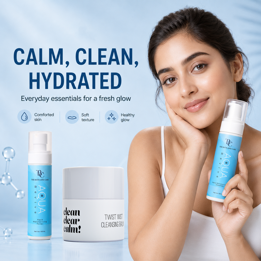 Makeup Remover Balm + Aqua Revive Hydrating Cleanser + Aqua Revive Toner The Bath and Care