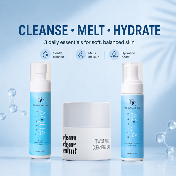 Makeup Remover Balm + Aqua Revive Hydrating Cleanser + Aqua Revive Toner The Bath and Care