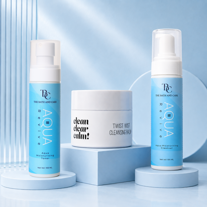 Makeup Remover Balm + Aqua Revive Hydrating Cleanser + Aqua Revive Toner The Bath and Care