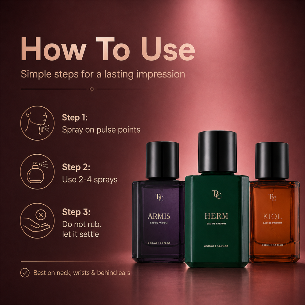 Unisex Icons Perfume Trio – Kiol + Armis + Herm The Bath & Care