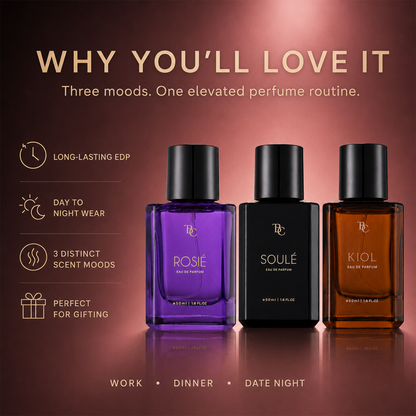 Date Night Perfume Trio – Soulé + Rosié + Kiol The Bath & Care
