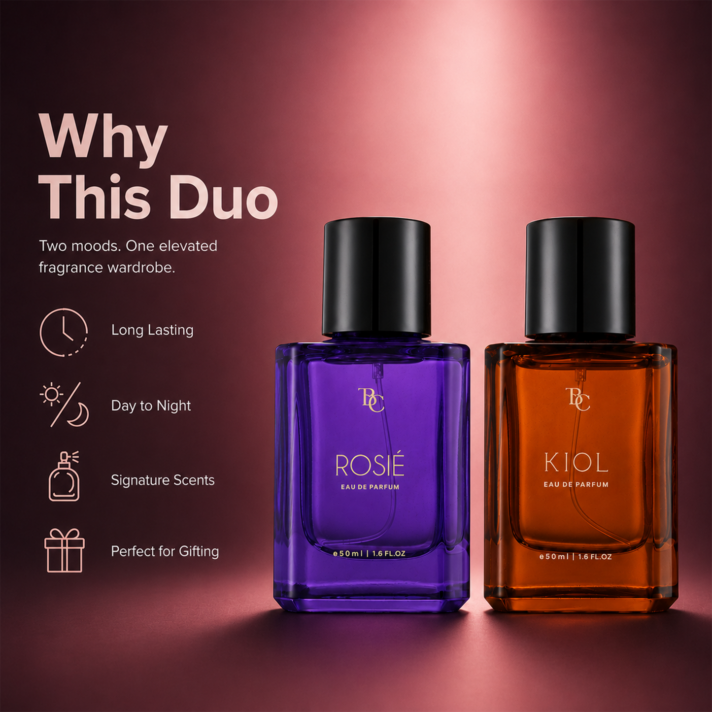 Soft & Bold Perfume Duo – Rosié + Kiol The Bath & Care