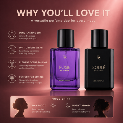 Her Luxury Perfume Duo – Soulé + Rosié The Bath & Care