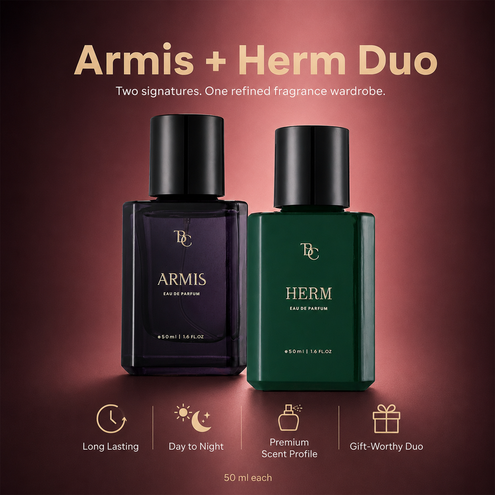 His Signature Perfume Duo – Armis + Herm The Bath & Care