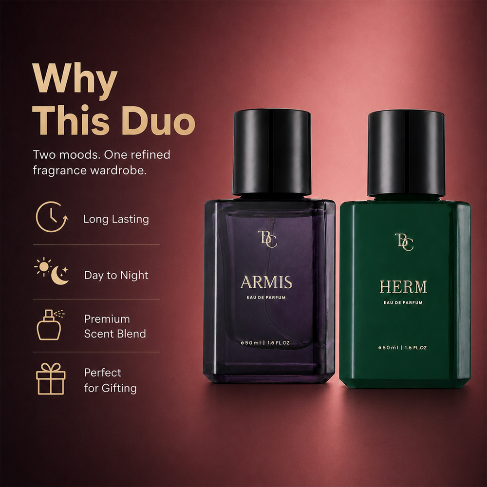 His Signature Perfume Duo – Armis + Herm The Bath & Care