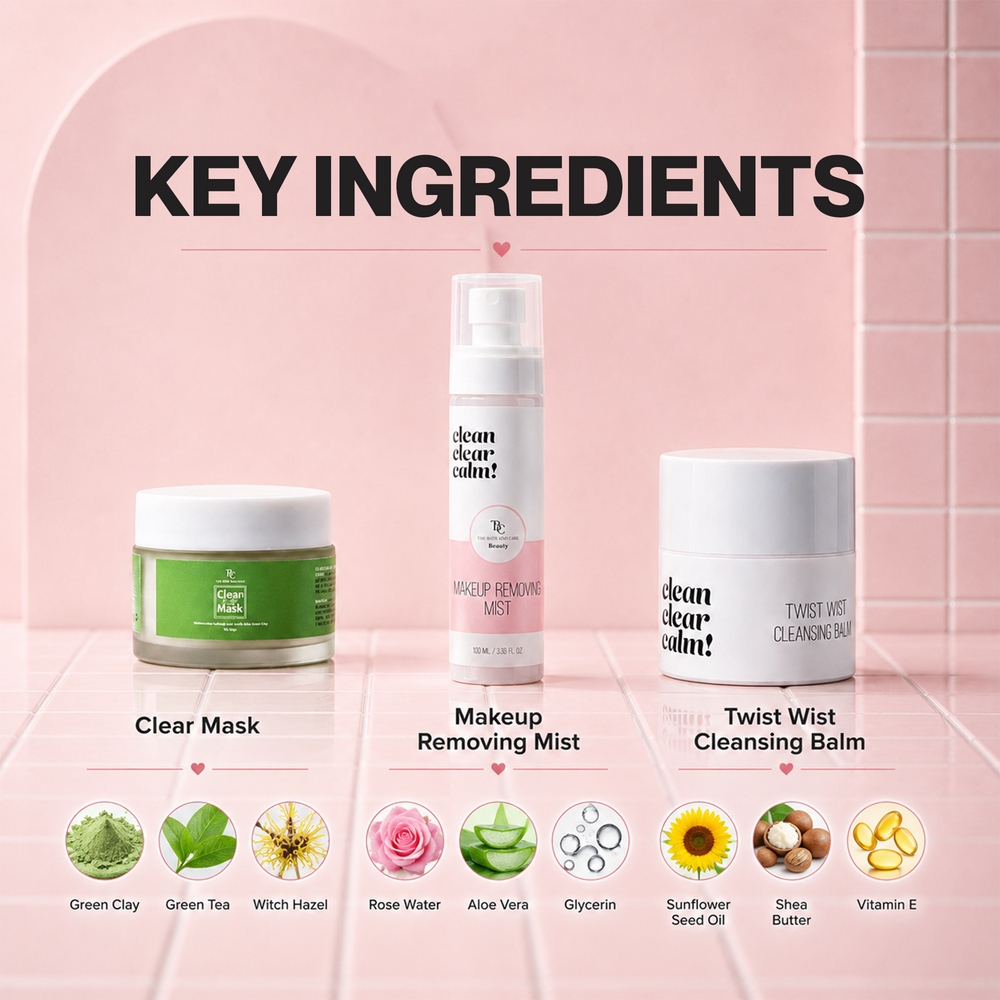 Makeup Off + Green Clay Glow TBC - The Bath and Care