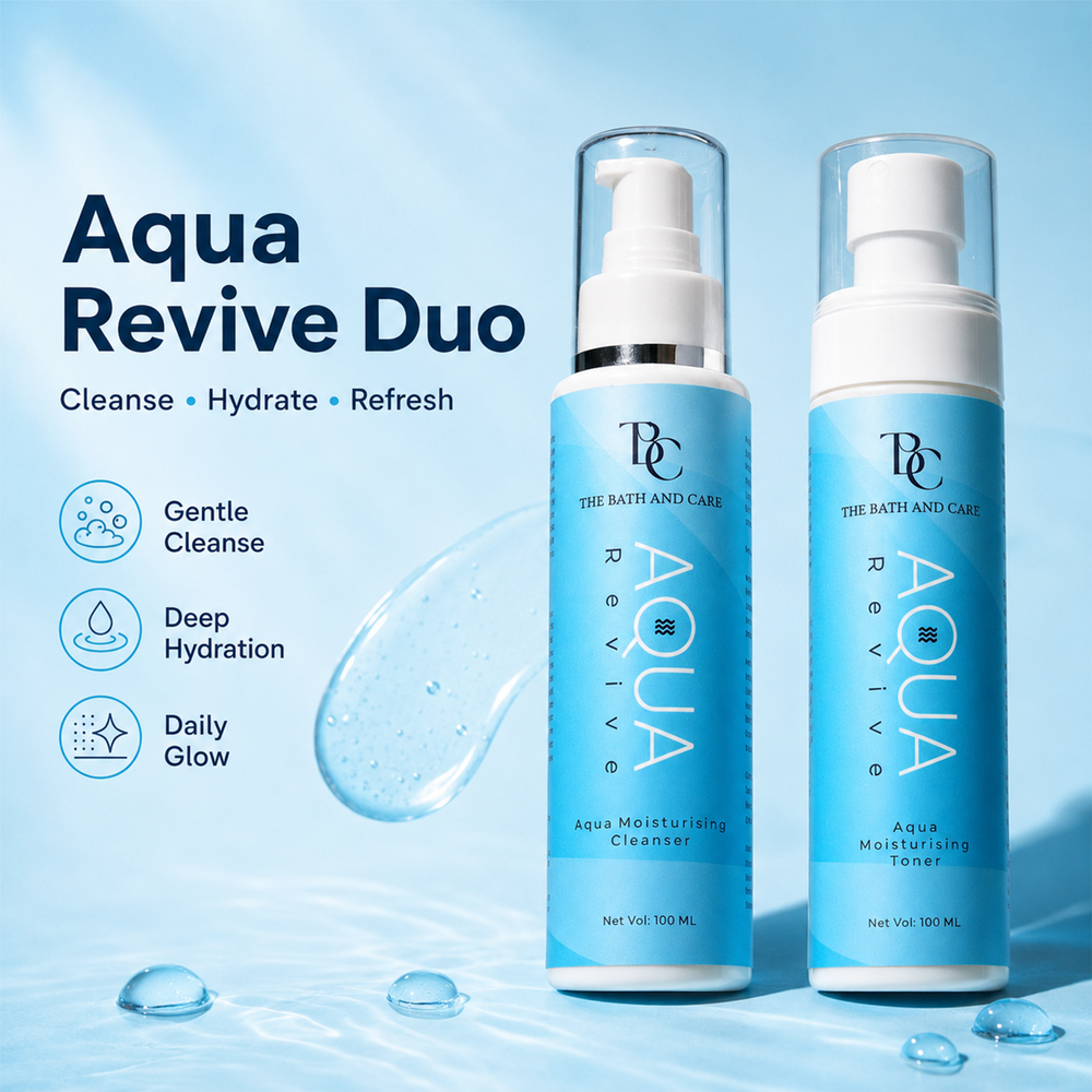 Aqua Moisturizing Cleanser + Toner Combo The Bath And Care