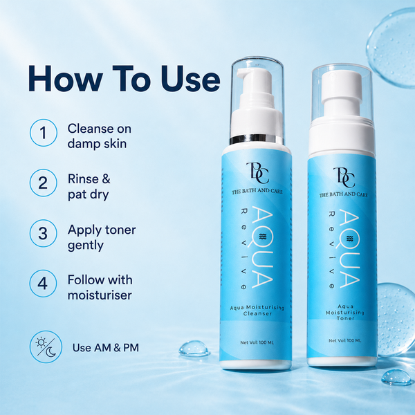 Aqua Moisturizing Cleanser + Toner Combo The Bath And Care