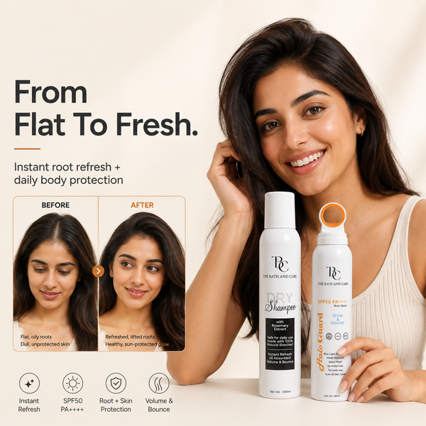 Combo of Dry Shampoo and  Sunscreen Spray The Bath and Care
