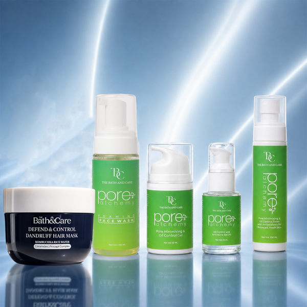 Kombuchka Rice Water Defend & Control Hair Mask + Aqua Revive Range FREE | Dandruff, Scalp Care & Hydrating Skincare Bundle The Bath and Care
