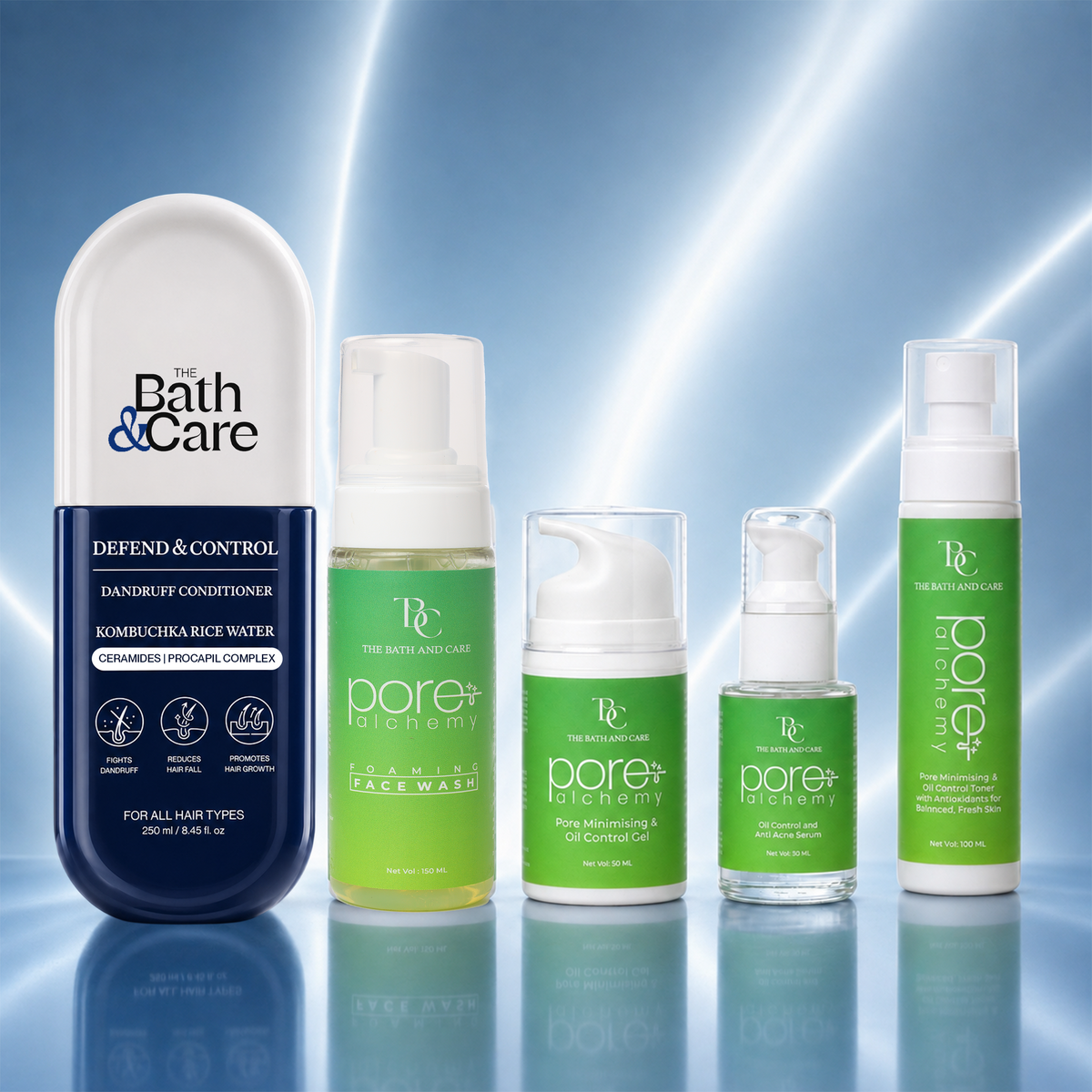 Buy Kombuchka Rice Water Defend & Control Anti-Dandruff Conditioner for Dandruff-Prone, Flaky & Oily Scalp + Get Pore Alchemy Skincare Range FREE | Scalp & Oil-Control Skin Care Bundle The Bath and Care