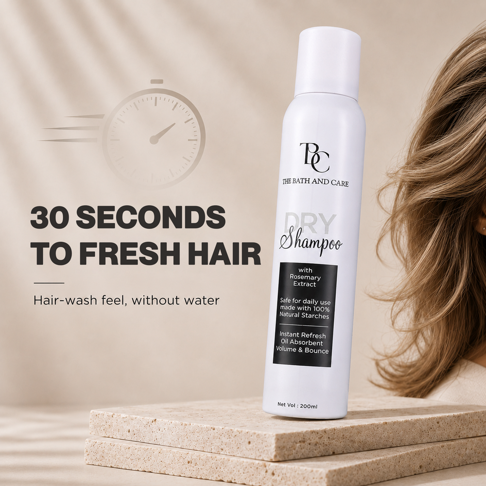 Rosemary Waterless Dry Shampoo for Oily Scalp & Instant Refresh | 200ml The Bath and Care
