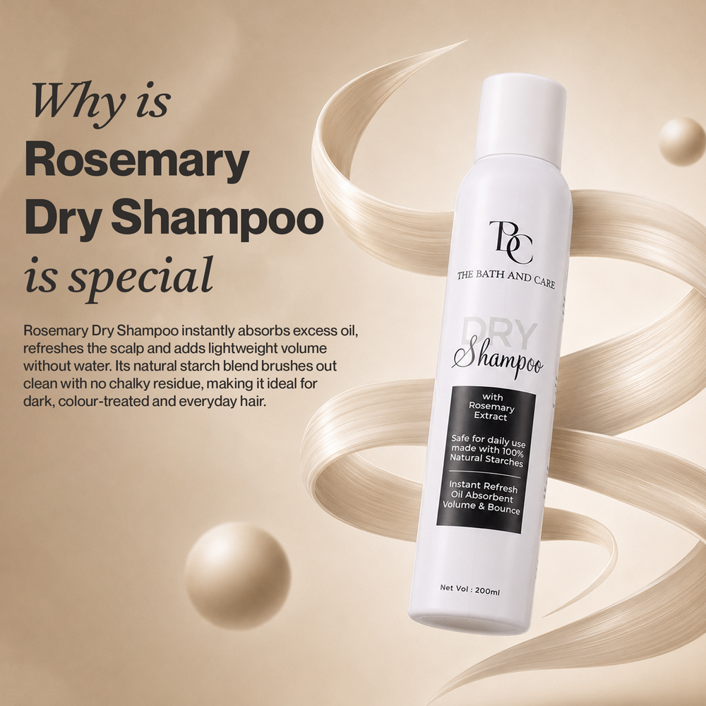Rosemary Waterless Dry Shampoo for Oily Scalp & Instant Refresh | 200ml The Bath and Care