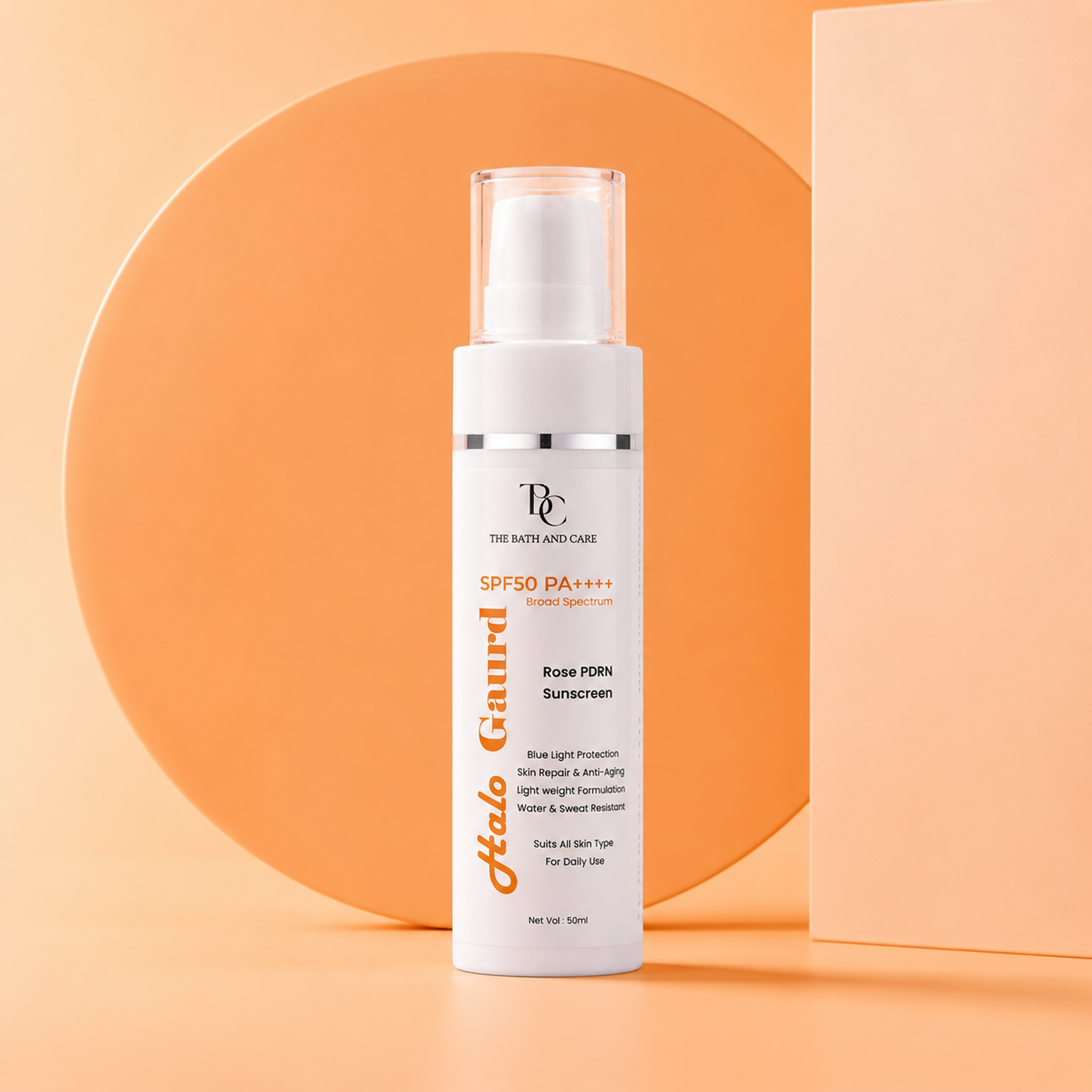 Halo Gaurd Hydrating Sunscreen Broad Spectrum SPF 50 PA++++ The Bath and Care