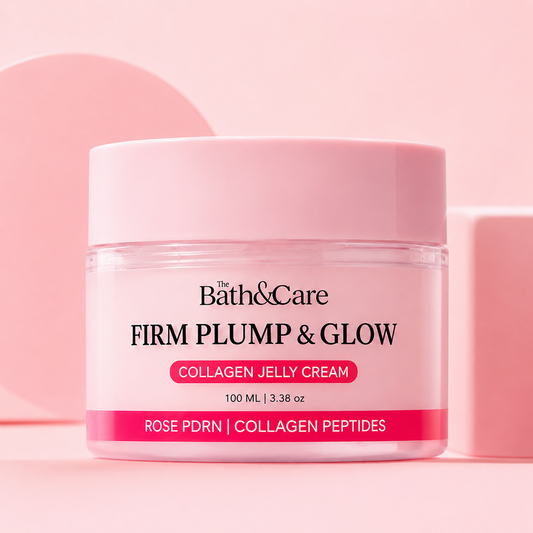 Firm Plump & Glow - Collagen Jelly Cream with Peptides, Caffeine & Moringa for Firm Glowing Skin | 100g The Bath and Care