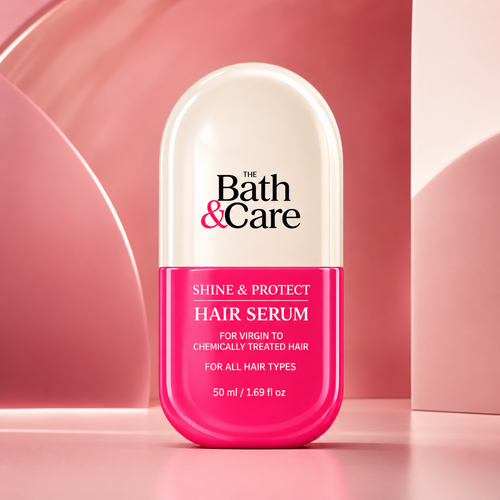 Shine and Protect Hair Serum for Frizz-free, Smooth and Silky Hair The Bath and Care