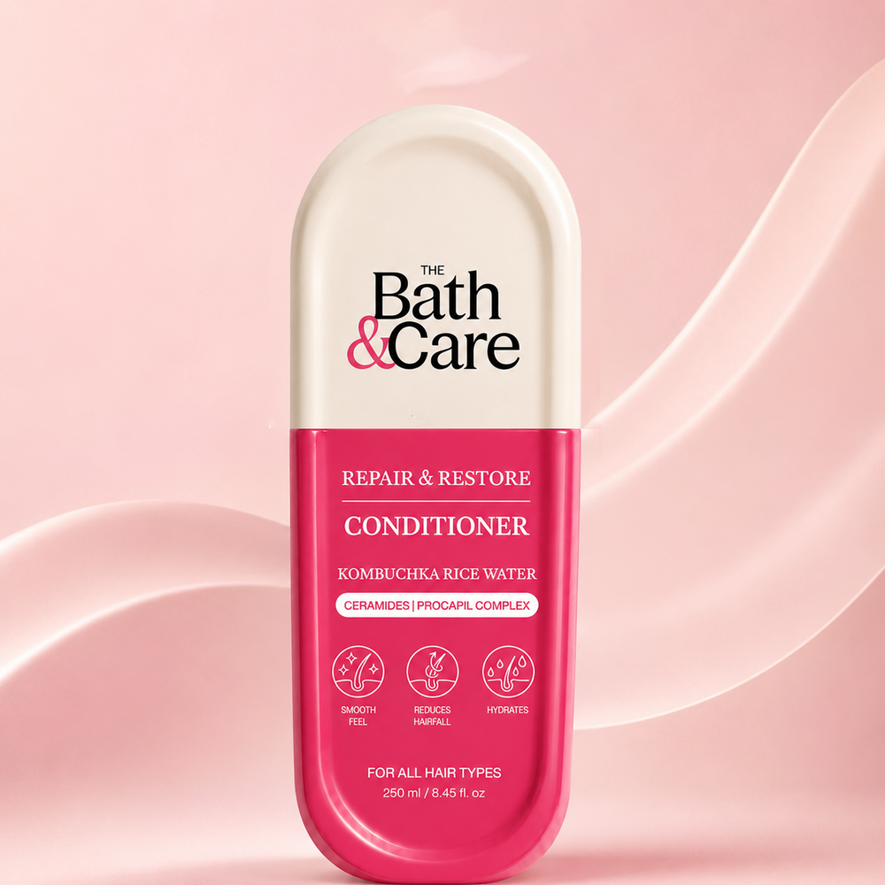 Kombuchka Rice Water Conditioner for Dry and Damaged Hair with Ceramides & Peptides - Repair & Restore The Bath and Care