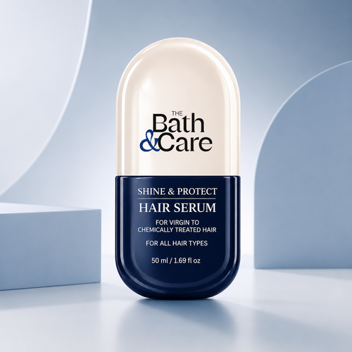 Shine and Protect Hair Serum for Frizz-free, Smooth and Silky Hair and Dandruff Hair The Bath and Care