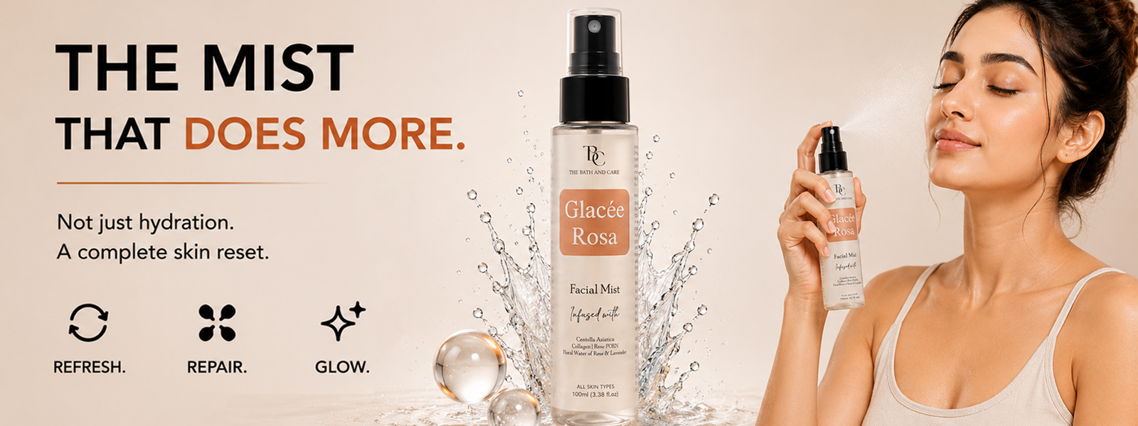 Glacee Rose Hydrating Facial Mist & Toner
