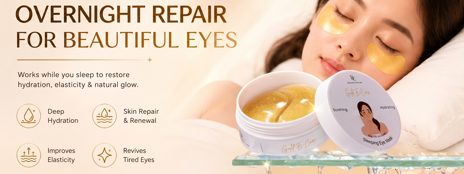 Gold E-Care Hydrogel Under-Eye Patches for Dark Circles & Puffiness