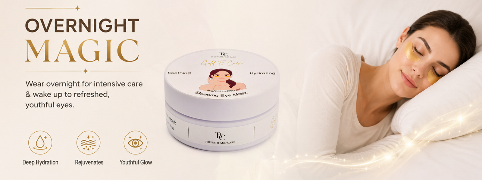 Gold E-Care Hydrogel Under-Eye Patches for Dark Circles & Puffiness