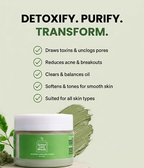 Clear Earth Glow Green Clay Anti-Acne Face Mask