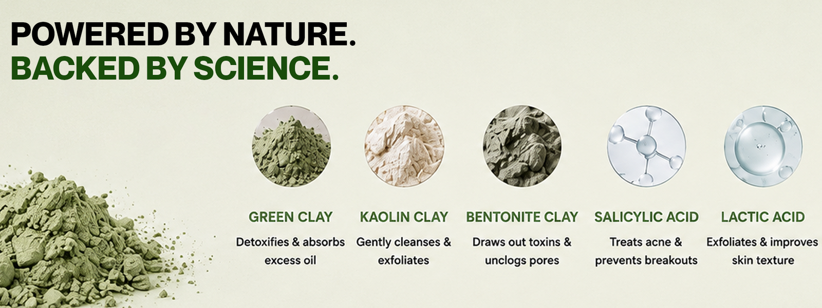 Clear Earth Glow Green Clay Anti-Acne Face Mask