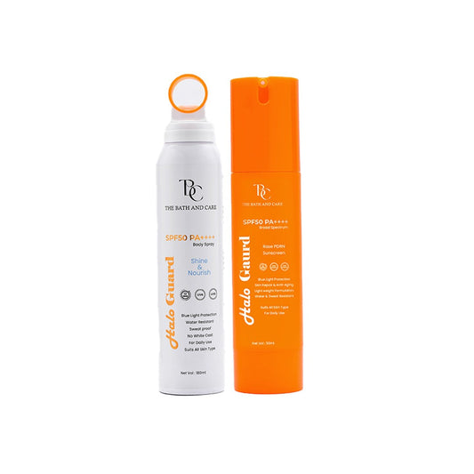 Combo of Halo Guard Sunspry & Sunscreen The Bath and Care