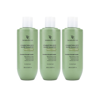 KOMBUCHKA RICE WATER SHAMPOO - DEFEND AND CONTROL Pack of 3 The Bath and Care