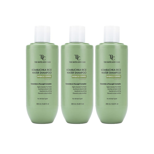 KOMBUCHKA RICE WATER SHAMPOO - DEFEND AND CONTROL Pack of 3 The Bath and Care