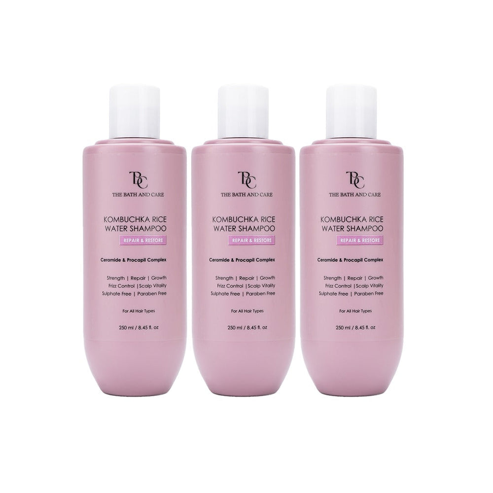 KOMBUCHKA RICE WATER SHAMPOO – REPAIR & RESTORE Pack Of 3 The Bath and Care