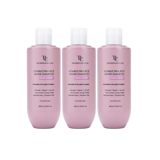KOMBUCHKA RICE WATER SHAMPOO – REPAIR & RESTORE Pack Of 3 The Bath and Care